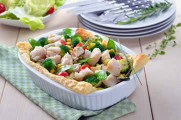 Leckeres Fischgemüse, gebacken