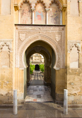 Naklejka premium Main access to Cathedral Mosque Patio in Cordoba