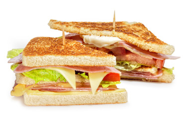 Dos mitades de sandwich.