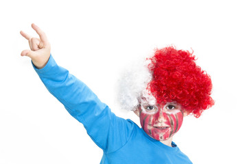 Boy with painted face