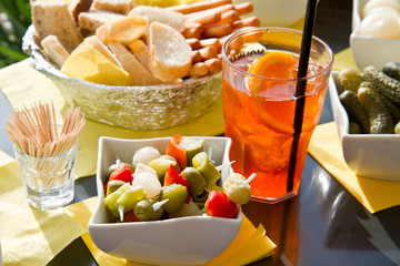 Long-drink with orange slice