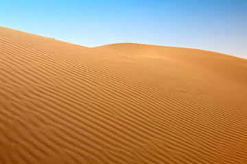 Fototapeta na wymiar The blue and the desert