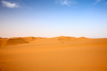 Fototapeta na wymiar The blue and the desert