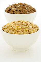 delicious and healthy frosted cornflakes and bran flakes