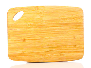 Wooden board isolated on white