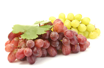 Fototapeta premium ripe sweet grapes isolated on white