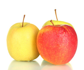 Fresh apples isolated on white