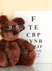 Teddy bear with glasses
