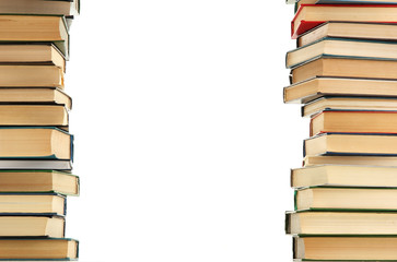 old books isolated on white