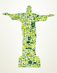 Brazil go green concept illustration