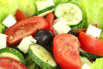 tasty greek salad close-up