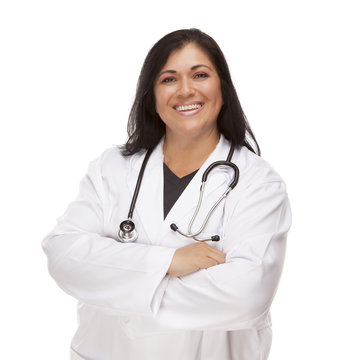 Attractive Female Hispanic Doctor or Nurse