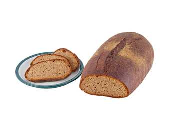 a Image of dietary loaf of rye bread