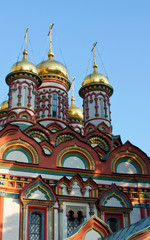 Fototapeta na wymiar Church of St. Nicholas the Wonderworker in Bersenevke,Moscow,Rus