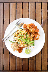 Thailand's national dishes, stir-fried noodles (Pad Thai)