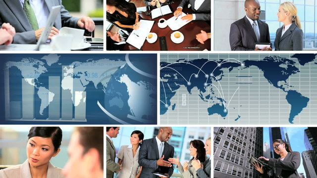 Business montage images, USA