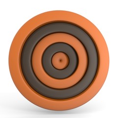 two tone ciercle  orange-brown