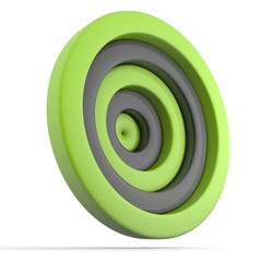 two tone ciercle  green-gray