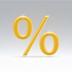 Golden percent sign