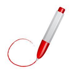 vector icon pen and circle