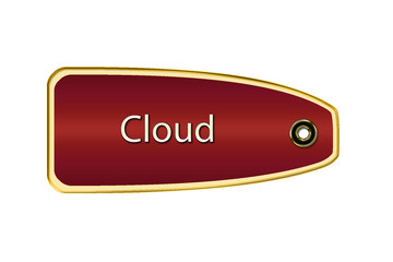 Etiqueta roja oro cloud