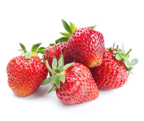 Strawberries isolated on white