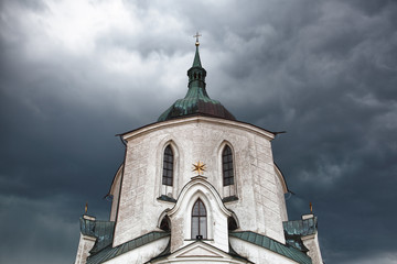 Fototapeta na wymiar Kościół pielgrzymkowy przed wielki sztorm - Monument