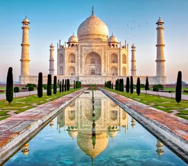 Foto op Plexiglas Hemelsblauw Taj Mahal
