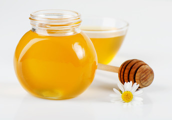 honey in glass jars