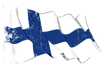 Grunge Flag of Finland