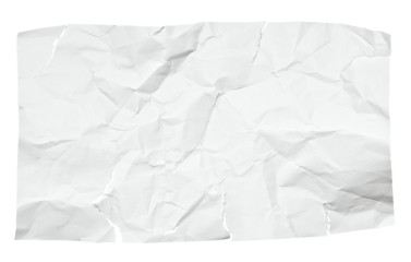 white crumpled note paper