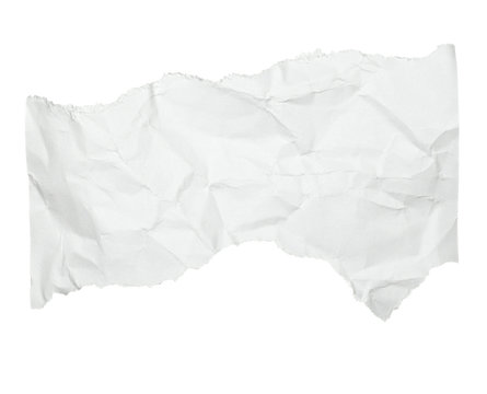 white crumpled note paper