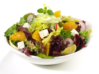 Salat mit Orangenfilets und Feta Käse © ExQuisine