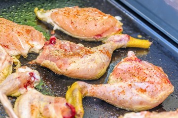 Poulet à la plancha.