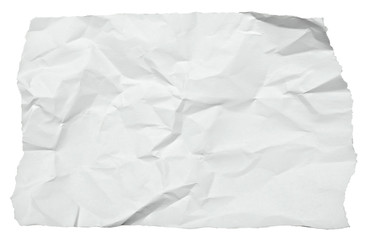white crumpled note paper