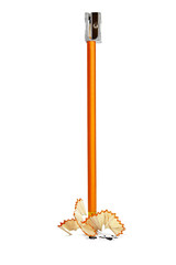 pencil shavings and sharpener