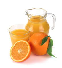 orange juice and fruit