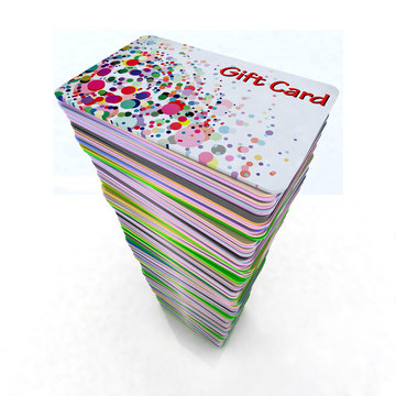 colored gift cards