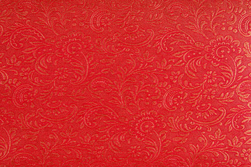 Red Ethnic Fabric Design