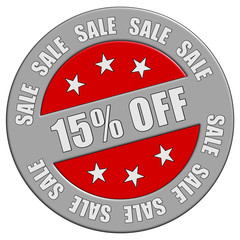 Schild graurot rt SALE 15% OFF