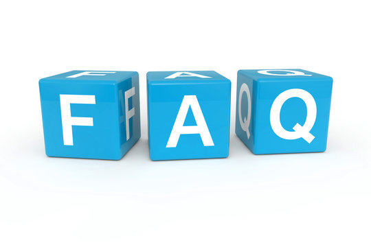 Fototapeta Faq cubes 3d render illustration