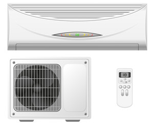 air conditioning split system vector illustration