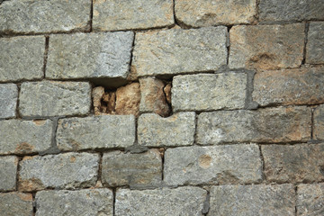Brick wall architectural background texture