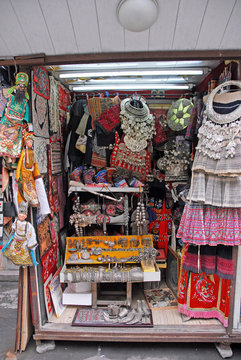 Shanghai, Dongtai antique street market typical shop.
