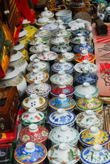 Naklejka premium Shanghai, Dongtai antique street market