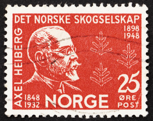 Postage stamp Norway 1948 Axel Heiberg, Norwegian Diplomat