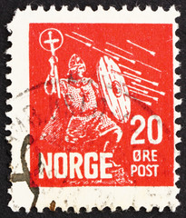 Postage stamp Norway 1930 Saint Olaf, King of Norway