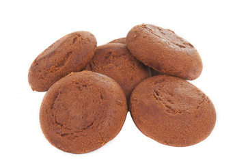 chocolate cookie with filling isolated