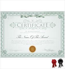 Vector illustration of detailed certificate
