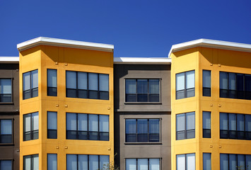 Modern Luxury apartments (condo) in bright sunny day